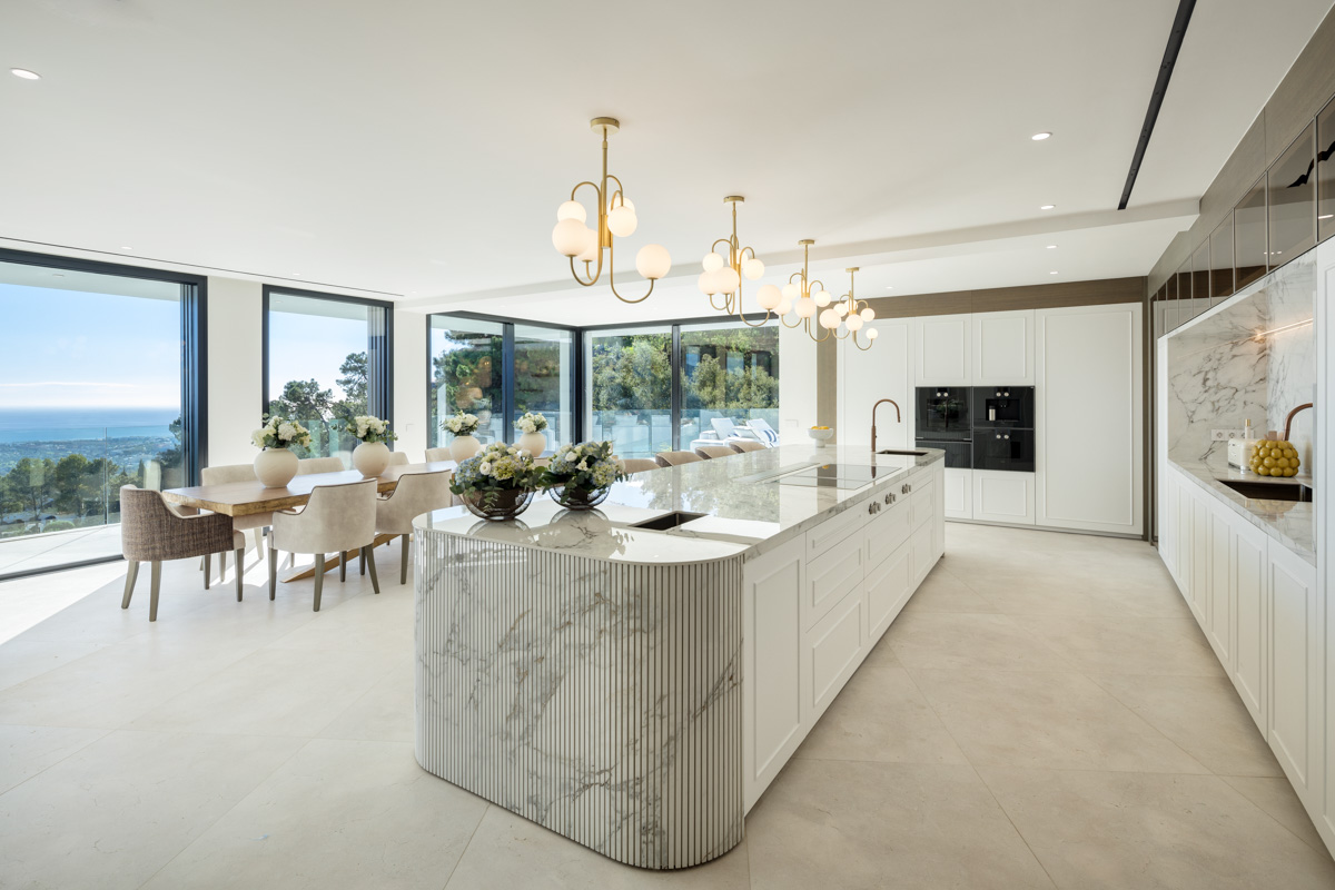 the kitchen. Also has a sea view. Everything here has a sea view.
