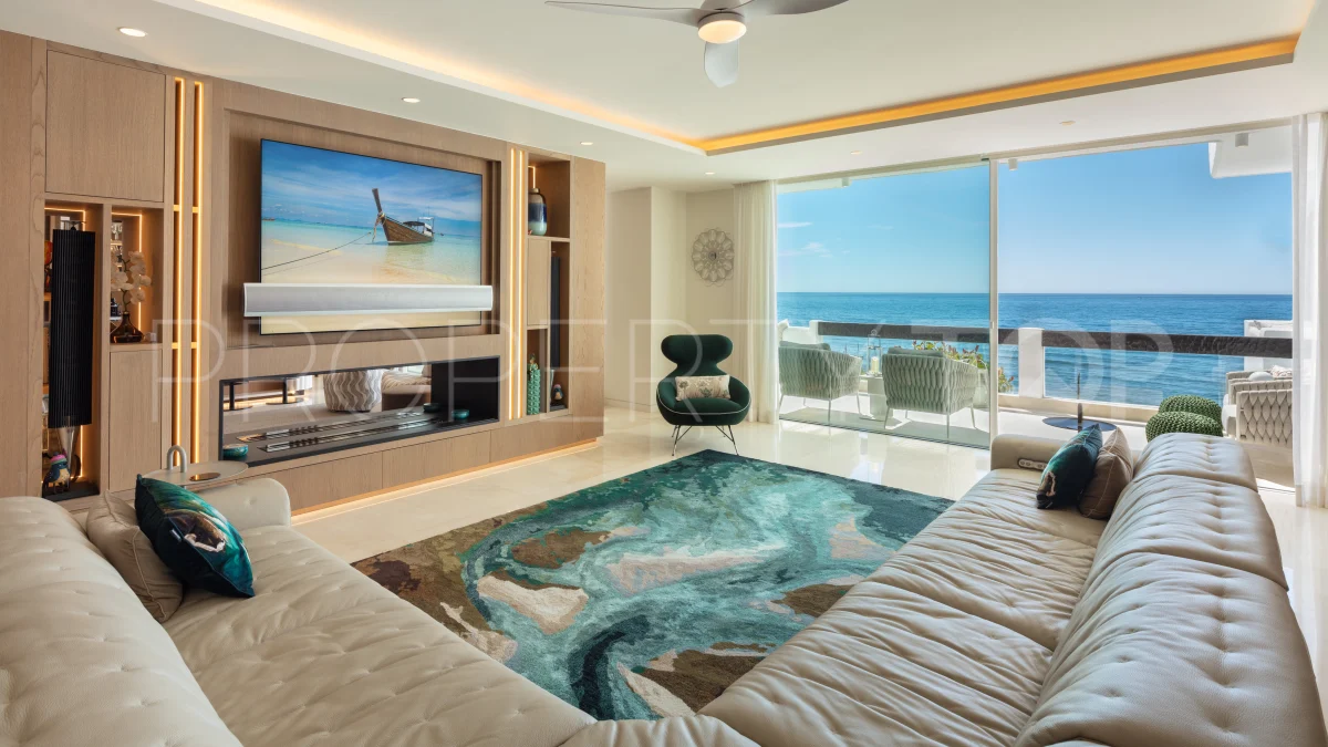 the sitting room. That is a sunken tub, indoors, beside the sofa.